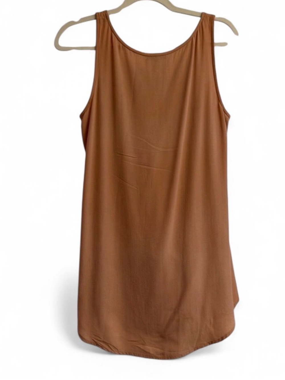 EILEEN FISHER Russet Nutmeg Silk Tank Top Size Small - Picture 3 of 11
